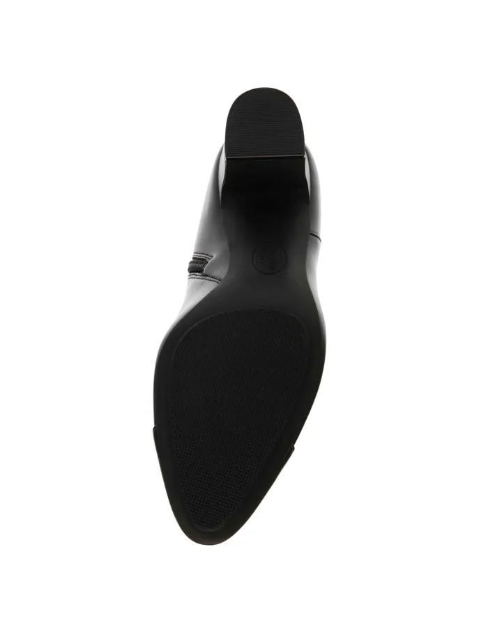 Anne Klein Sawyer Tall Boot Black Smooth Women Shoes