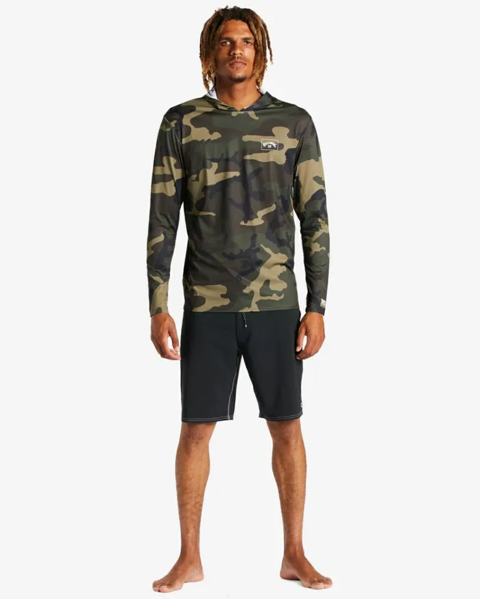 Arch Mesh Hooded UPF 50 Long Sleeve Rashguard Surplus Men Billabong Shorts