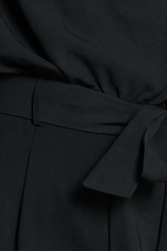 Arianae Jumpsuit 8211 High Neck Tie Waist Jumpsuit In Black Women Showpo Jumpsuits