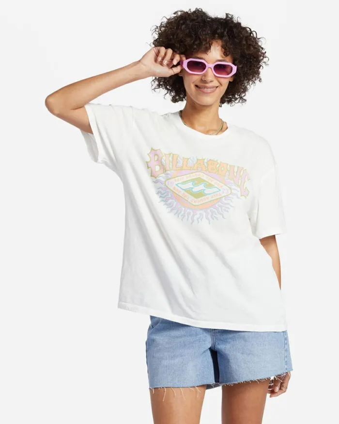 Around The Sun TShirt Salt Crystal Women Billabong Graphic Tees and Tanks