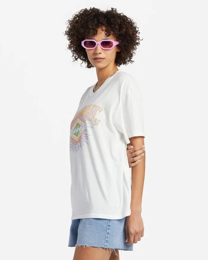 Around The Sun TShirt Salt Crystal Women Billabong Graphic Tees and Tanks