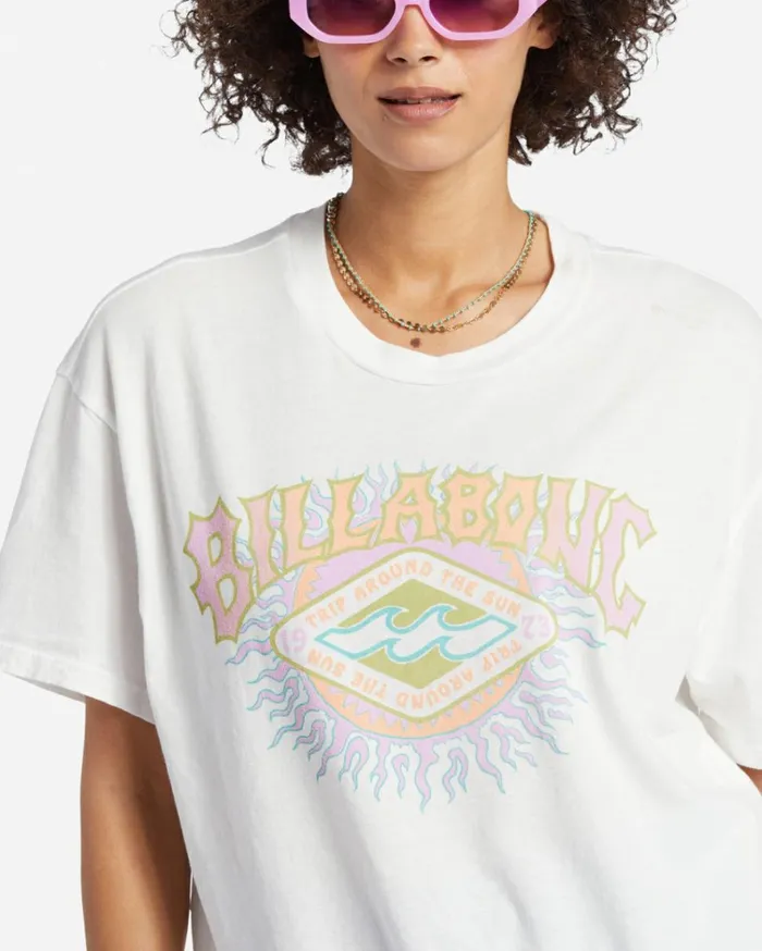 Around The Sun TShirt Salt Crystal Women Billabong Graphic Tees and Tanks