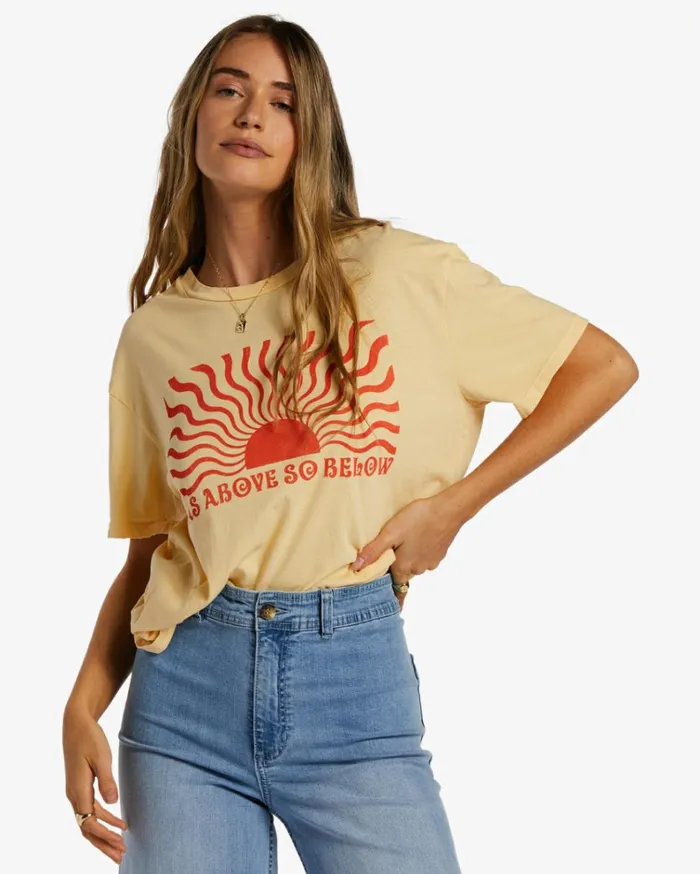 As Above So Below TShirt Buttermilk Women Billabong Graphic Tees and Tanks