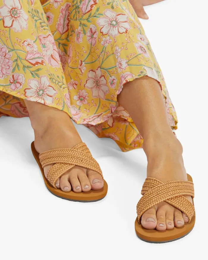 Avery Slider Sandals Tan Women Billabong Shoes