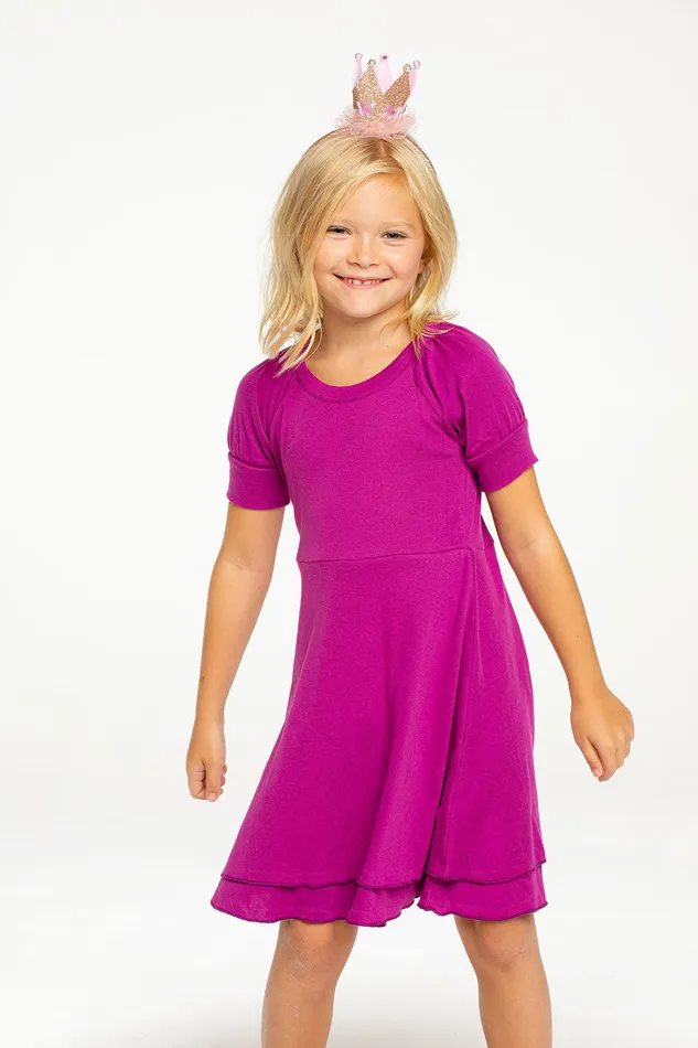 Baby Rib Puff Sleeve Dress Girls Dresses and Skirts Chaser Brand