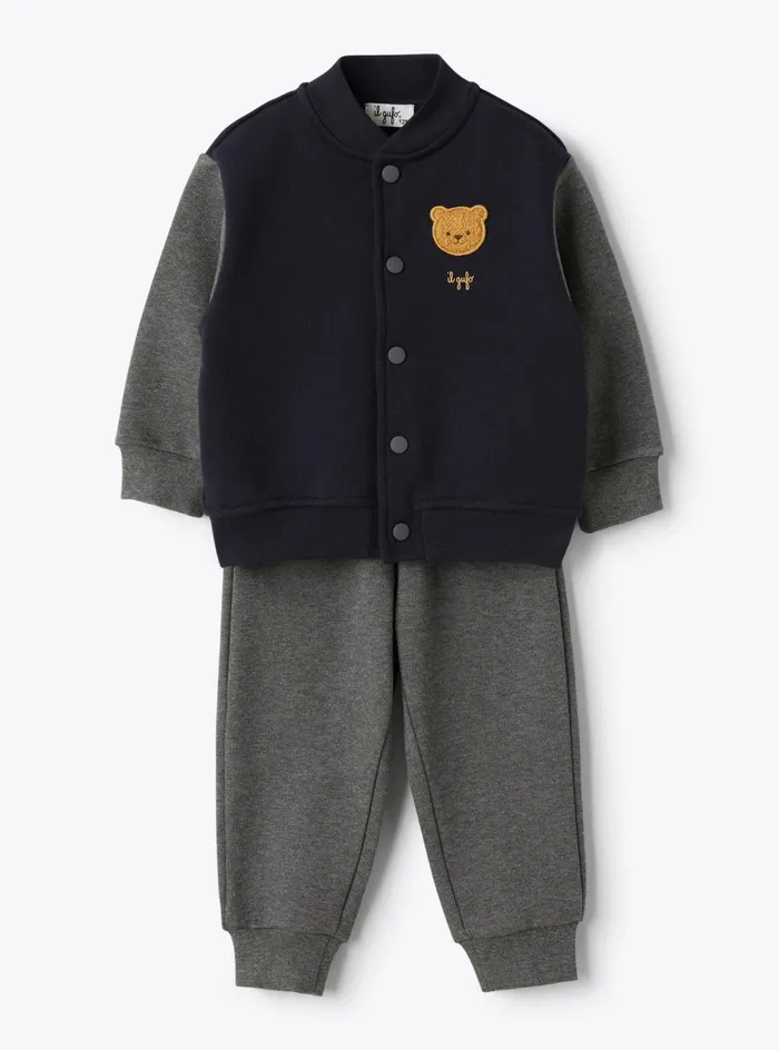 Babygrows And Twopiece Sets Baby 036 Il Gufo Fleece Set With Embellishment
