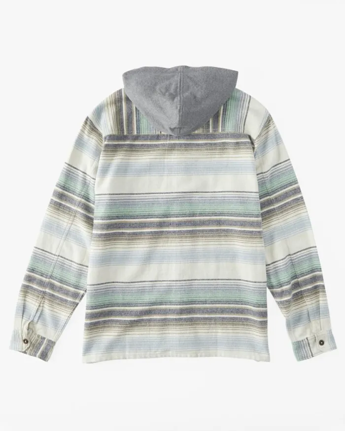 Baja Hooded Flannel Shirt Cream Men Billabong Shirts