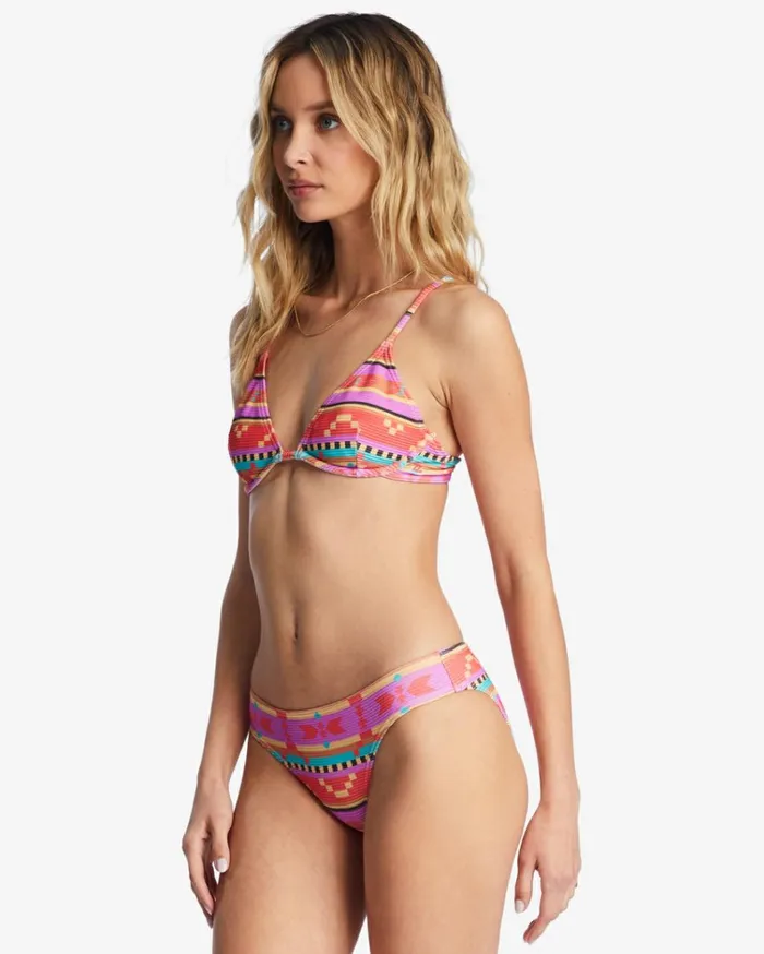 Baja Rising Lowrider Bikini Bottoms Bright Poppy Women Billabong Bikinis