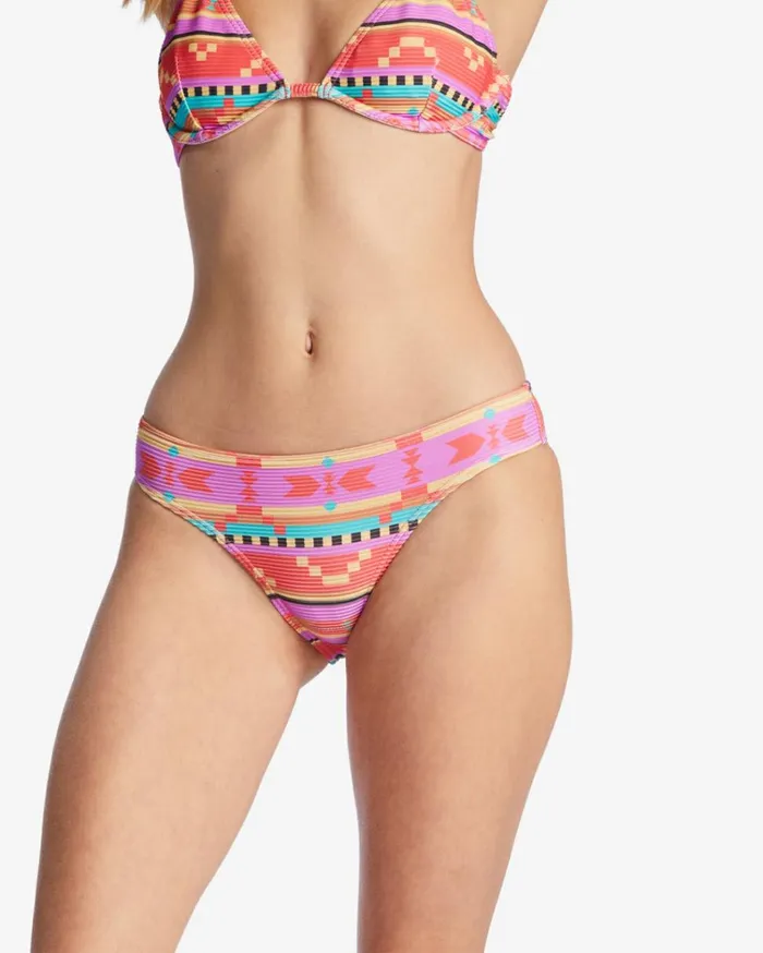 Baja Rising Lowrider Bikini Bottoms Bright Poppy Women Billabong Bikinis