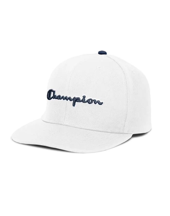 Bb Snapback Hat 3D Script White MenWomen Champion Hats