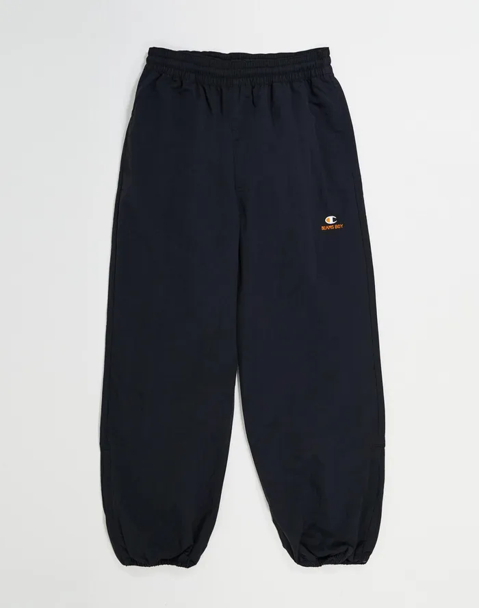 Beams Boy Nylon Pants C Logo Black Women Champion Pants