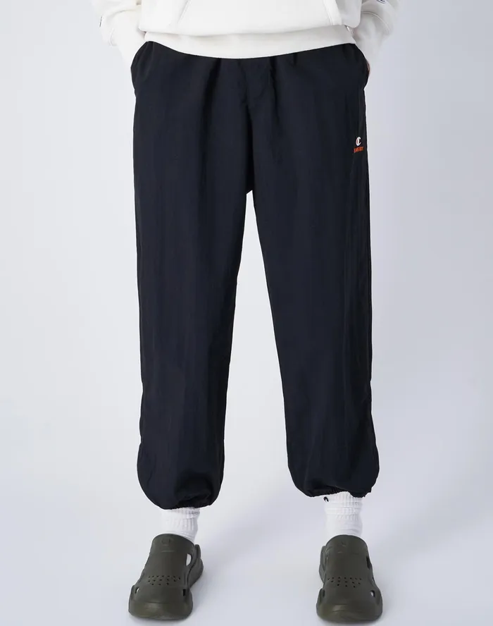 Beams Boy Nylon Pants C Logo Black Women Champion Pants