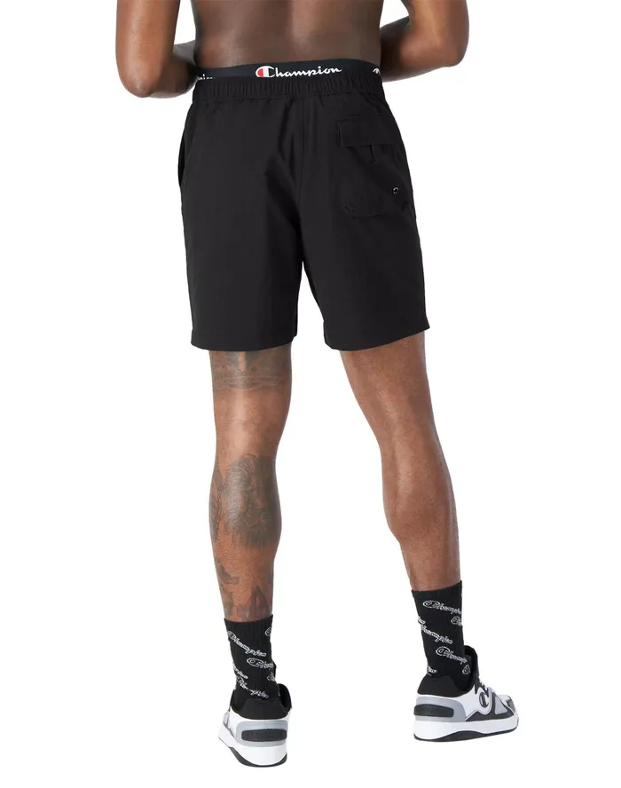 Belted Hiking Shorts C Logo 7034 Black Men Champion Shorts