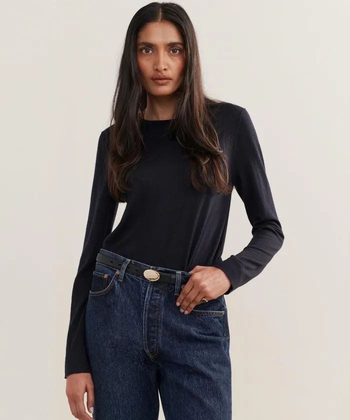 Belts Women Jenni Kayne Leather Audrey Belt Blackbrass