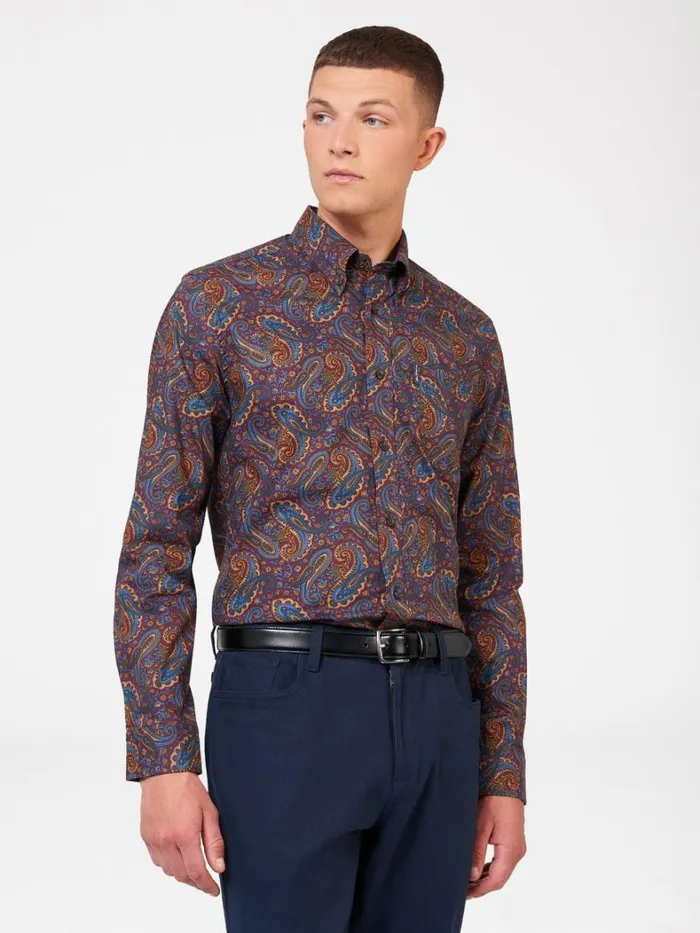 Ben Sherman Archive Print Shirts Men Signature Paisley Print Shirt 8211 Fog Ben Sherman Archive Print Shirts Men Signature Paisley Print Shirt 8211 Fog