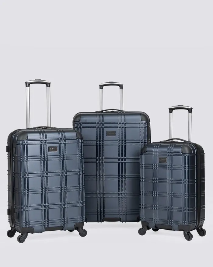 Ben Sherman Bags and Luggage Men Nottingham Hardside 3 Piece Luggage Set 8211 Naval