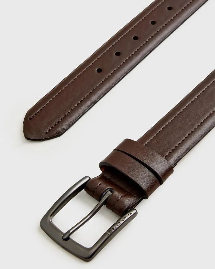 Ben Sherman Belts Men Vegan Leather Belt 8211 Brown
