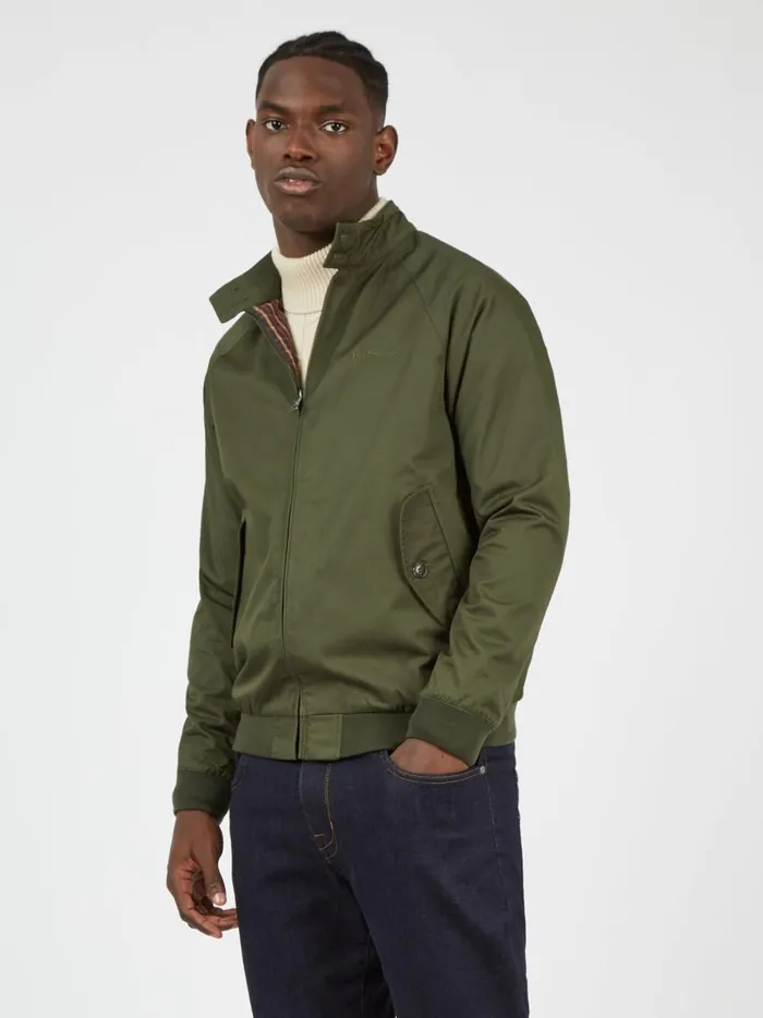 Ben Sherman Harrington Jackets Men Signature Harrington Jacket 8211 Deep Jungle