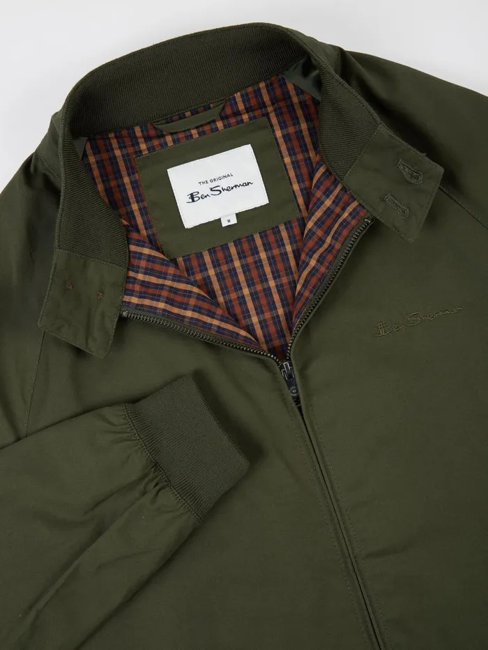 Ben Sherman Harrington Jackets Men Signature Harrington Jacket 8211 Deep Jungle