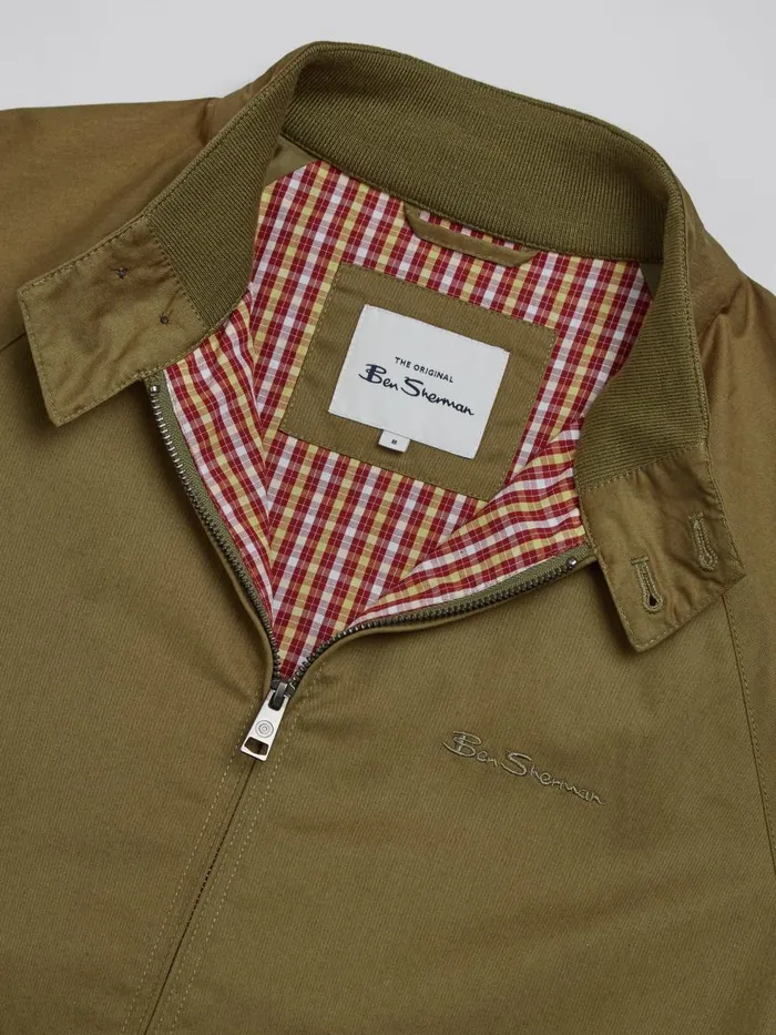 Ben Sherman Harrington Jackets Men Signature Harrington Jacket 8211 Grasshopper