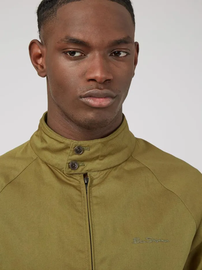 Ben Sherman Harrington Jackets Men Signature Harrington Jacket 8211 Grasshopper