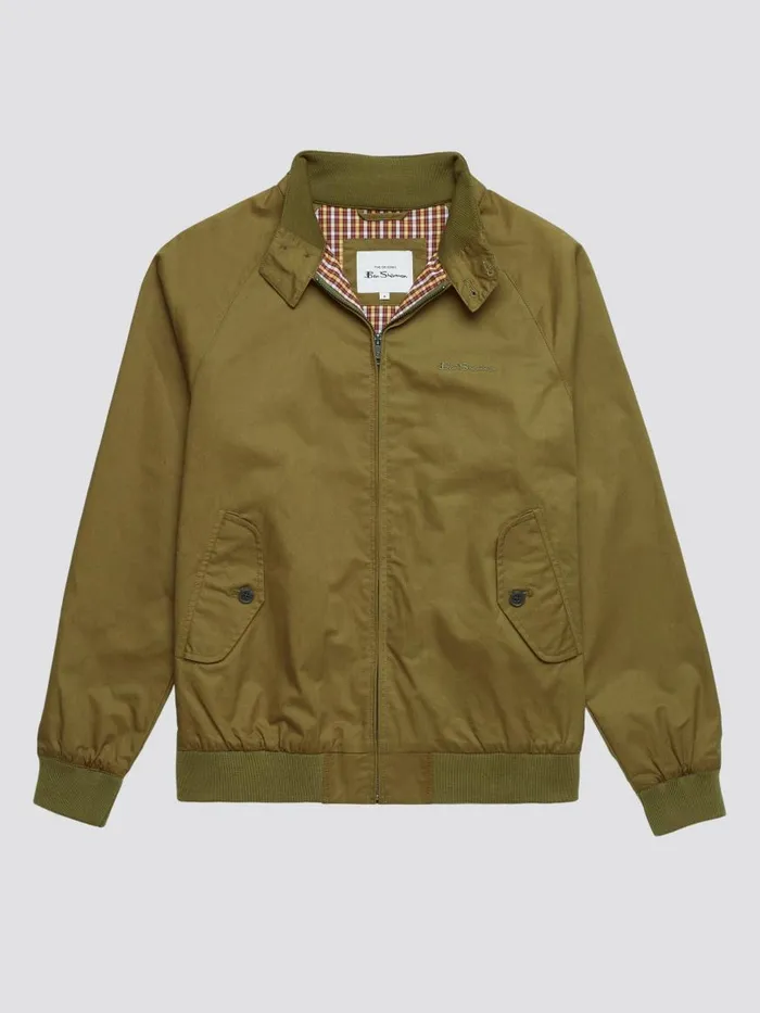 Ben Sherman Harrington Jackets Men Signature Harrington Jacket 8211 Grasshopper