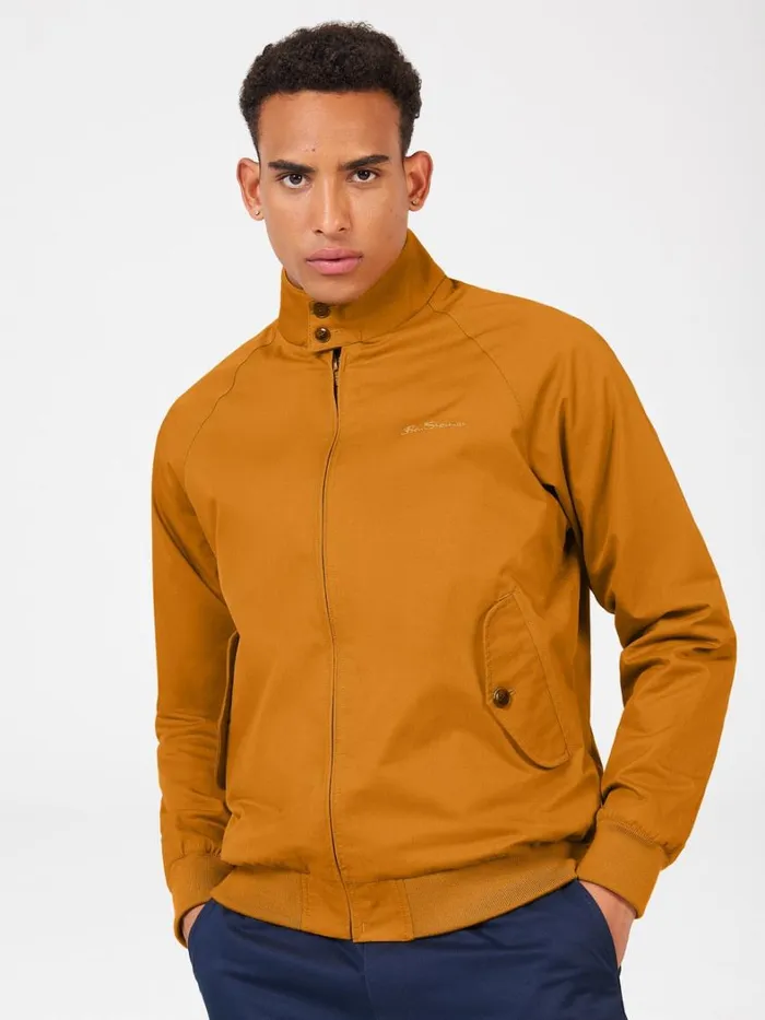 Ben Sherman Harrington Jackets Men Signature Harrington Jacket 8211 Mustard