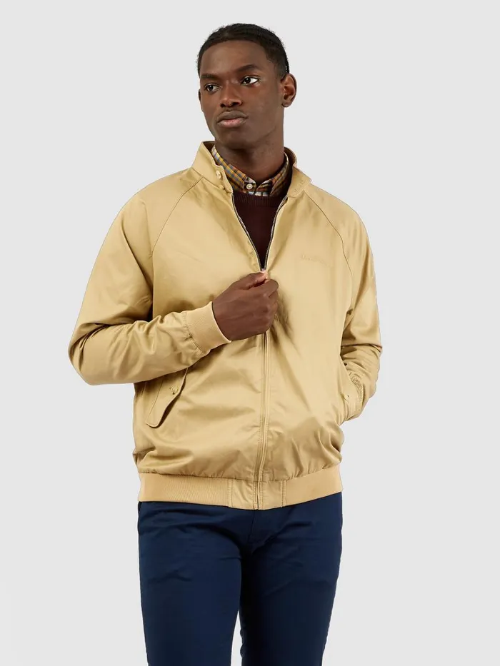 Ben Sherman Harrington Jackets Men Signature Harrington Jacket 8211 Sand