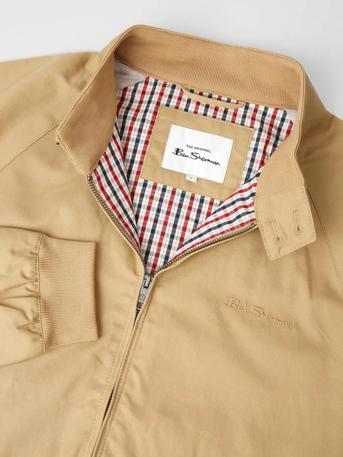 Ben Sherman Harrington Jackets Men Signature Harrington Jacket 8211 Sand