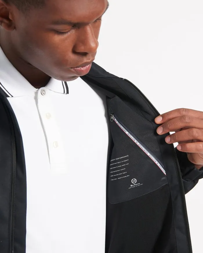 Ben Sherman Harrington Jackets Men Waterproof Harrington Jacket 8211 Black