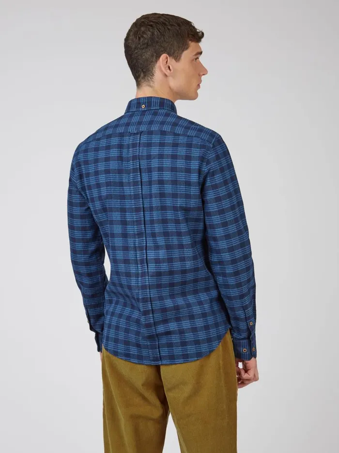 Ben Sherman Heritage Check Shirts Men Indigo Gingham Check LongSleeve Shirt Ben Sherman Heritage Check Shirts Men Indigo Gingham Check LongSleeve Shirt