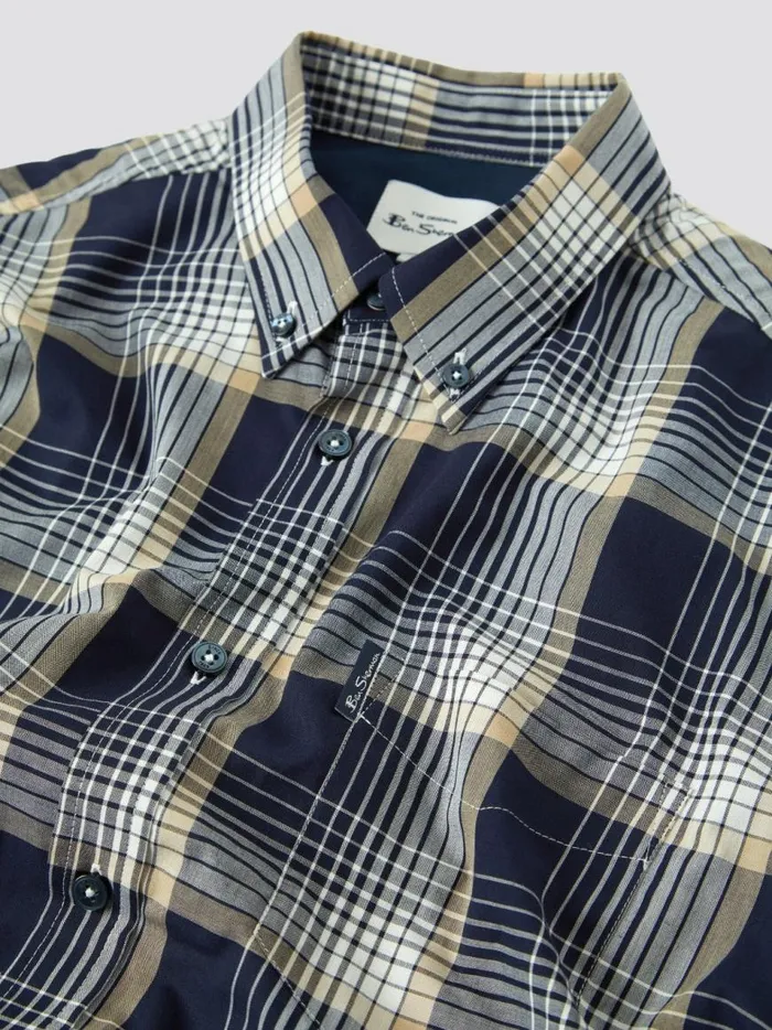 Ben Sherman Heritage Check Shirts Men Linear Check LongSleeve Shirt