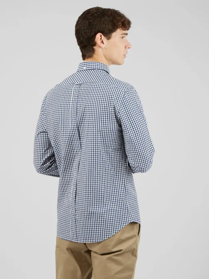 Ben Sherman Heritage Check Shirts Men Signature LongSleeve Gingham Shirt 8211 Dark Blue