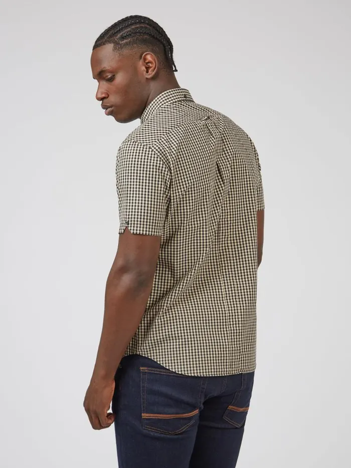 Ben Sherman Heritage Check Shirts Men Signature ShortSleeve Gingham Shirt 8211 Black