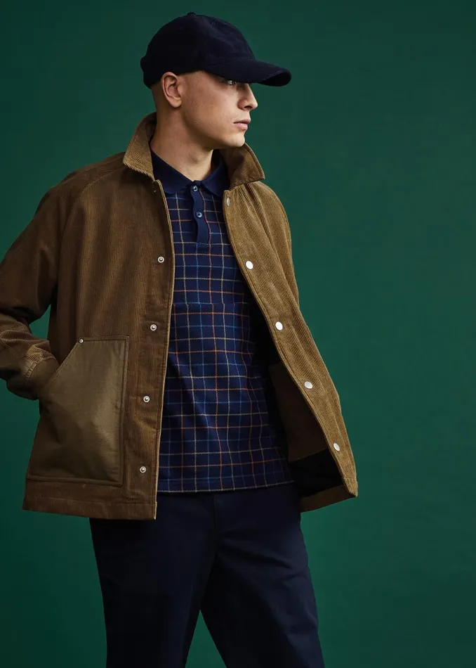 Ben Sherman Jackets and Outerwear Men Corduroy Colorblock Workwear Jacket