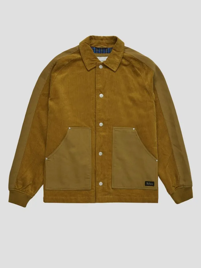Ben Sherman Jackets and Outerwear Men Corduroy Colorblock Workwear Jacket Ben Sherman Jackets and Outerwear Men Corduroy Colorblock Workwear Jacket