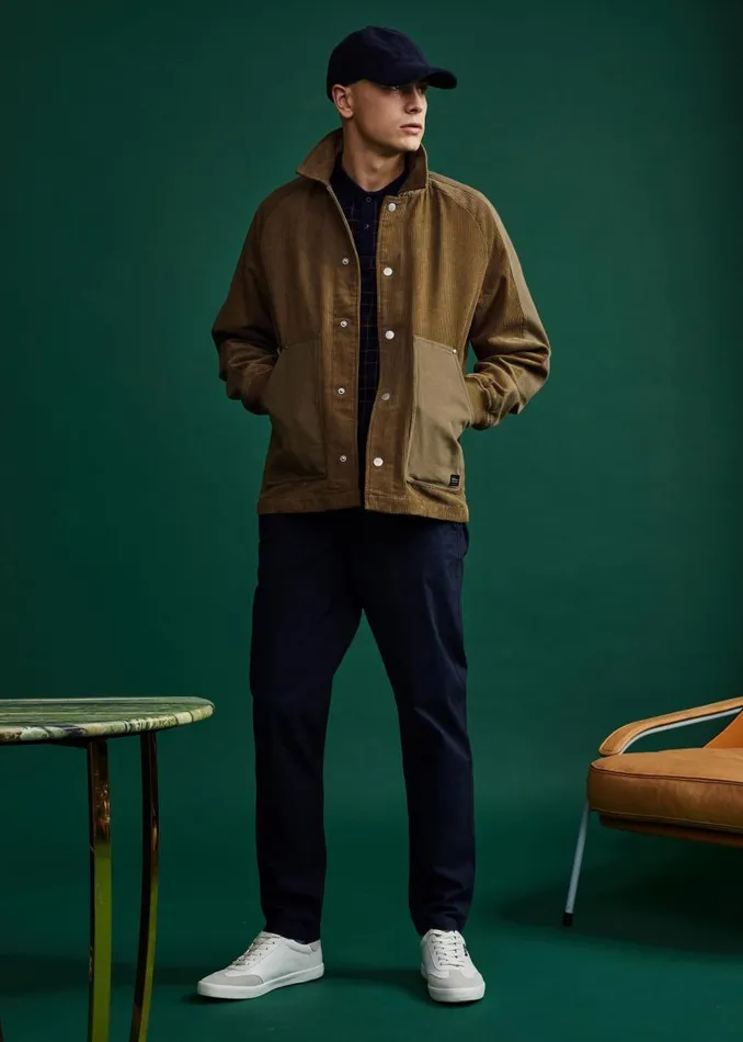 Ben Sherman Jackets and Outerwear Men Corduroy Colorblock Workwear Jacket Ben Sherman Jackets and Outerwear Men Corduroy Colorblock Workwear Jacket