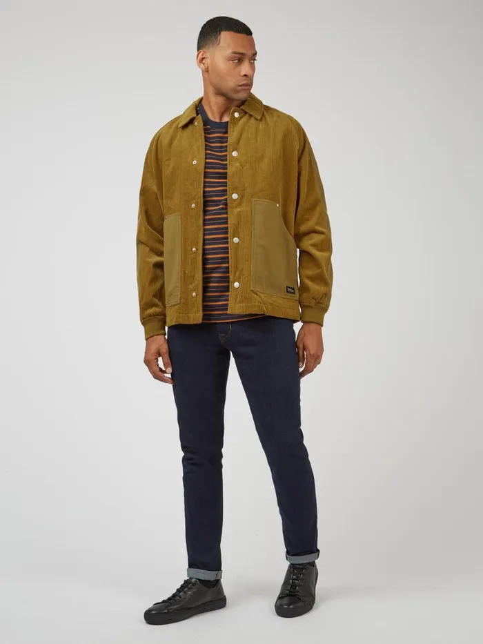 Ben Sherman Jackets and Outerwear Men Corduroy Colorblock Workwear Jacket Ben Sherman Jackets and Outerwear Men Corduroy Colorblock Workwear Jacket