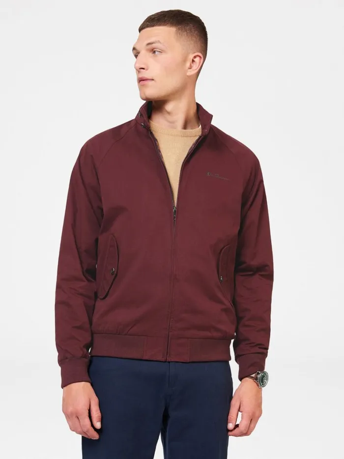 Ben Sherman Jackets and Outerwear Men Signature Harrington Jacket 8211 Aubergine