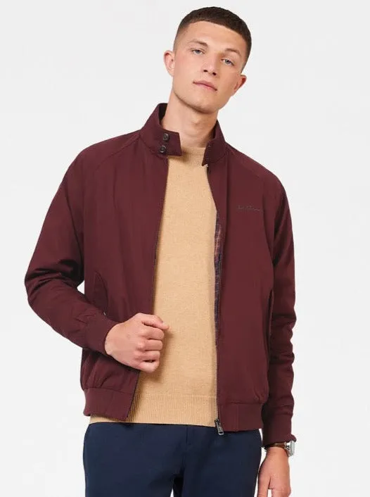 Ben Sherman Jackets and Outerwear Men Signature Harrington Jacket 8211 Aubergine Ben Sherman Jackets and Outerwear Men Signature Harrington Jacket 8211 Aubergine