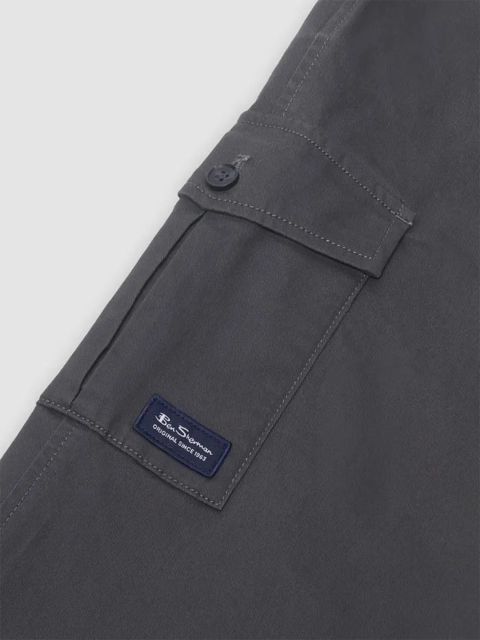 Ben Sherman Joggers and Track Pants Men Utility Woven Jogger Pant 8211 Charcoal