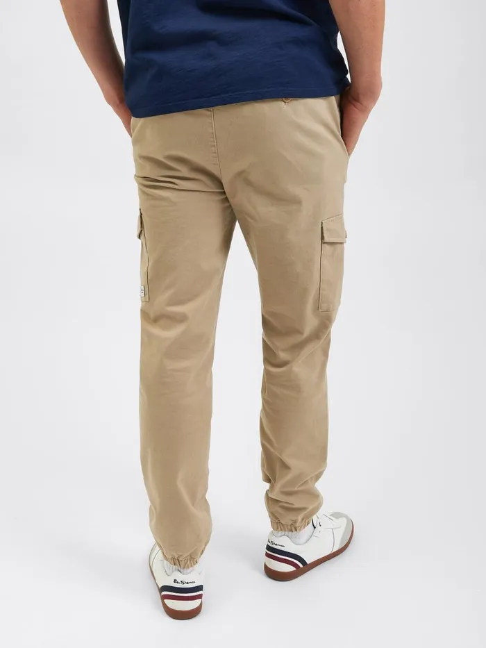 Ben Sherman Joggers and Track Pants Men Utility Woven Jogger Pant 8211 Khaki