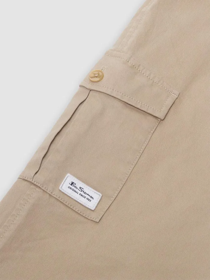 Ben Sherman Joggers and Track Pants Men Utility Woven Jogger Pant 8211 Khaki