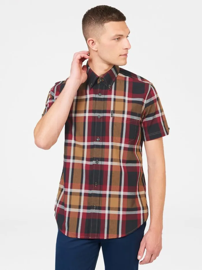 Ben Sherman Long Sleeve Shirts Men Block Check Shirt 8211 Red Ben Sherman Long Sleeve Shirts Men Block Check Shirt 8211 Red