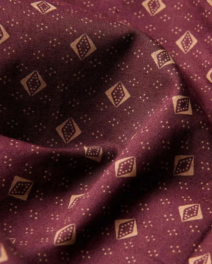 Ben Sherman Long Sleeve Shirts Men Signature Geo Print Shirt 8211 Aubergine Ben Sherman Long Sleeve Shirts Men Signature Geo Print Shirt 8211 Aubergine