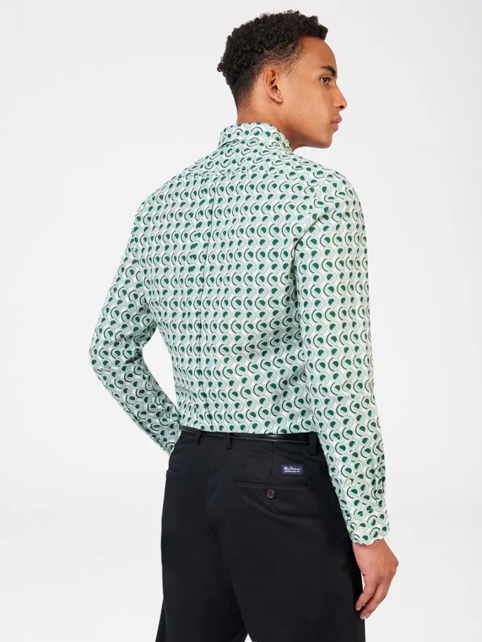 Ben Sherman Long Sleeve Shirts Men Signature Retro Print Shirt Ben Sherman Long Sleeve Shirts Men Signature Retro Print Shirt