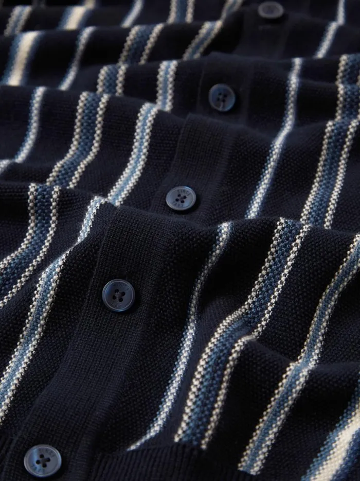 Ben Sherman Mod Knit Polos Men Relaxed Knit ButtonDown Polo 8211 Navy