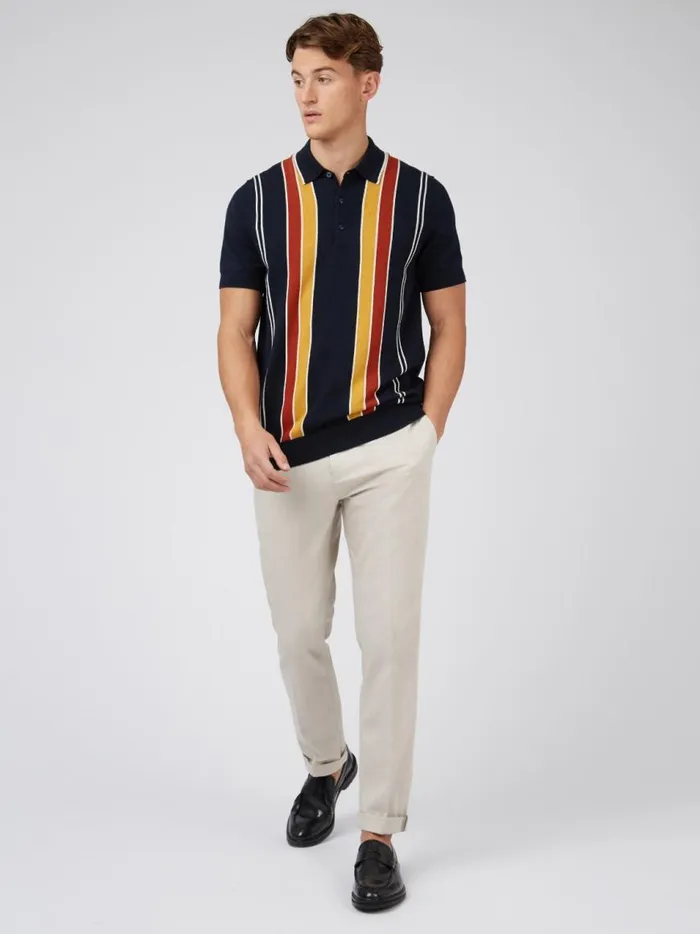 Ben Sherman Mod Knit Polos Men Signature Mod Knit Stripe Polo 8211 Navy Ben Sherman Mod Knit Polos Men Signature Mod Knit Stripe Polo 8211 Navy