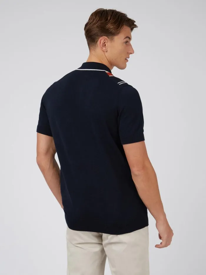 Ben Sherman Mod Knit Polos Men Signature Mod Knit Stripe Polo 8211 Navy Ben Sherman Mod Knit Polos Men Signature Mod Knit Stripe Polo 8211 Navy
