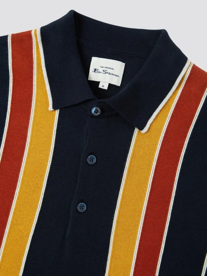 Ben Sherman Mod Knit Polos Men Signature Mod Knit Stripe Polo 8211 Navy Ben Sherman Mod Knit Polos Men Signature Mod Knit Stripe Polo 8211 Navy